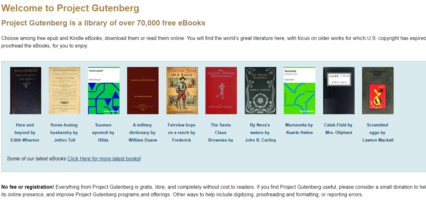 Project Gutenberg media-1 -ggListing